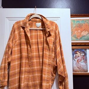 American Eagle Outfitters Rust Plaid Shirt